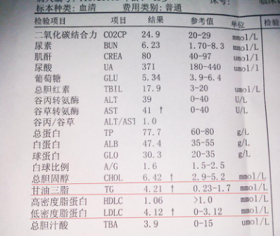 10月12日，张先生使用VIIYI薇伊负离子健康仪之前血液化验单